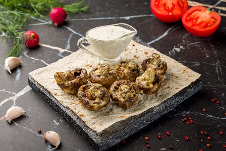 Шашлык из шампиньонов