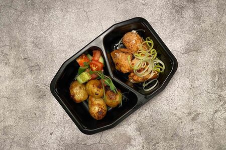 Филе цыпленка на мангале с картофелем Айдахо