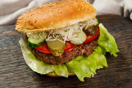 Beef бургер на углях