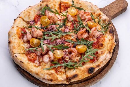 Пицца с морепродуктами