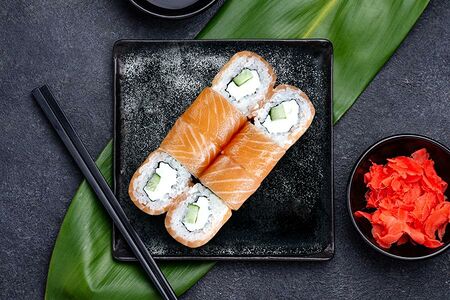 Сливочный лосось с огурцом