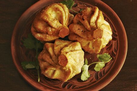 Хинкали с бараниной жареные