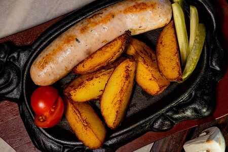 Колбаска с картофелем по-деревенски