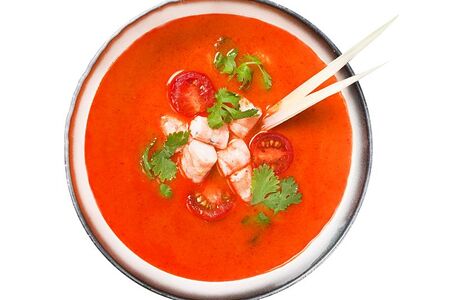 Суп Том ям с рисом