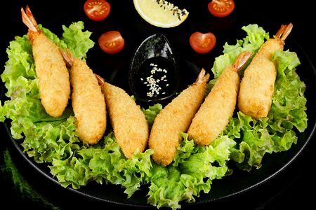 Тигровые креветки темпура