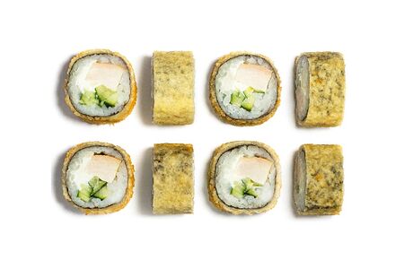 Жареный ролл с курицей