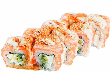 Ролл Филадельфия с теплым лососем