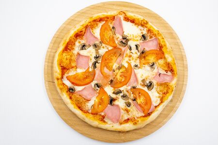 С ветчиной и грибами