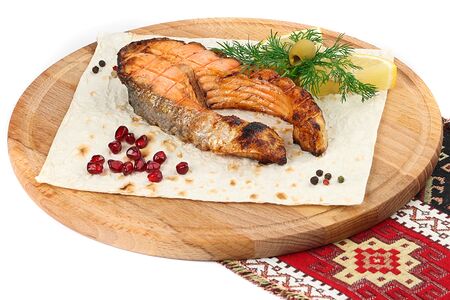 Семга на гриле