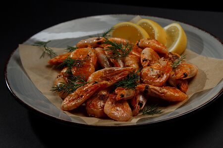 Креветки жареные