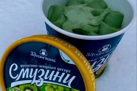 Сорбет с киви, винoградом и авокадо