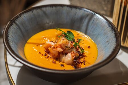 Тыквенный крем-суп с беконом