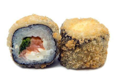 Горячий ролл с лососем