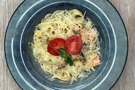 Фетучини с семгой