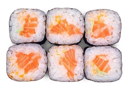 Острый ролл с лососем