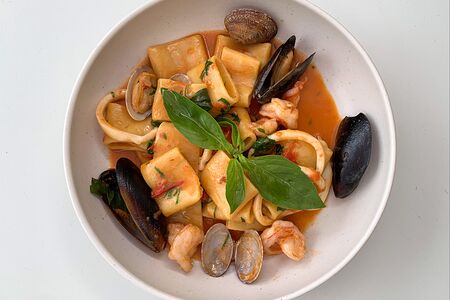 Каламарата с морепродуктами