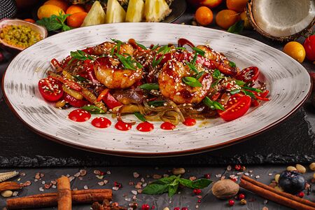 Харусаме с креветкой