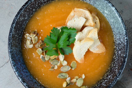 Крем-суп из подкопчённой тыквы