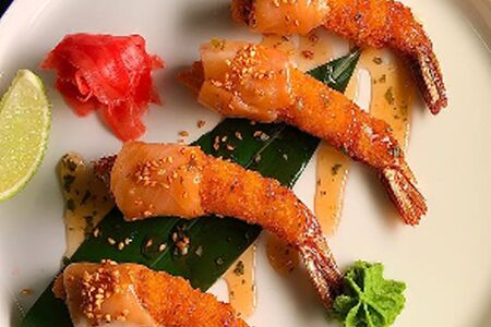 Креветка темпура с лососем