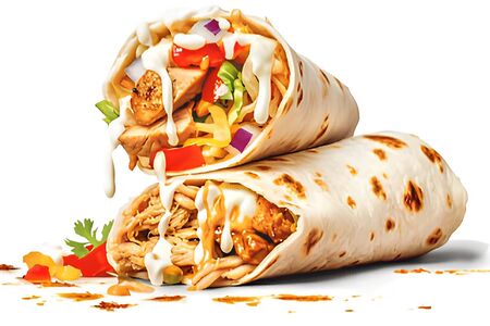 Шаверма на тарелке классическая