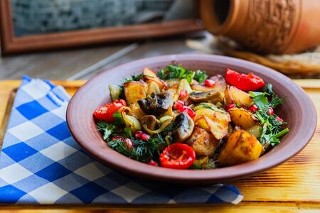 Оджахури с грибами