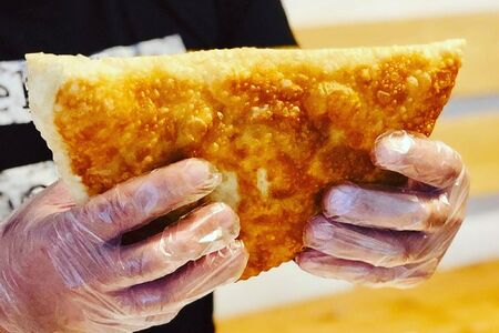 Чебуреки с курицей и сыром