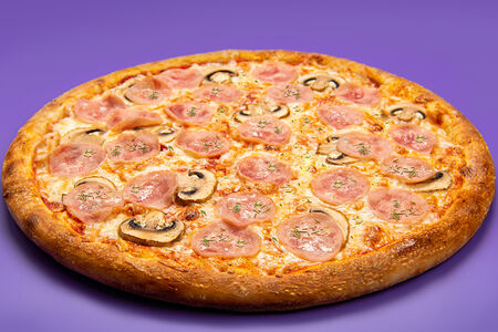 Пицца с ветчиной и грибами 25 см