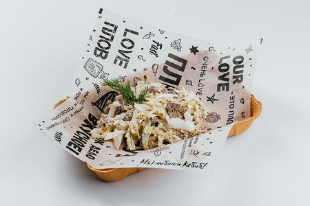 Салат с куриной печенью