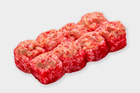 Запеченный с тигровыми креветками в масаго