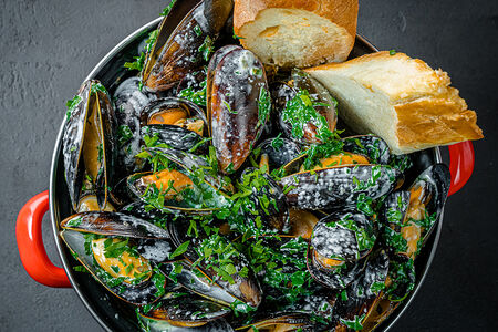 Мидии Сливки-петрушка