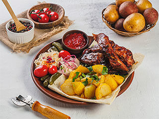 Грузинская тарелка с ребрышками