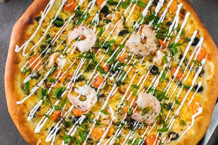 Пицца с морепродуктами