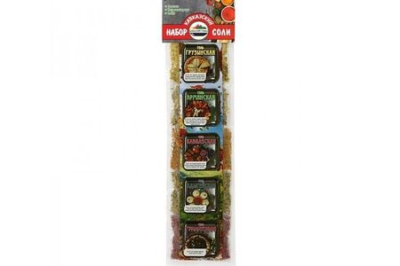 Кавказский набор соли №2 Кавказский гурман 5 видов на ленте