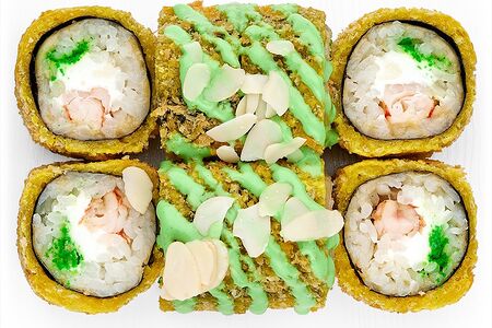 Миндальная креветка темпура