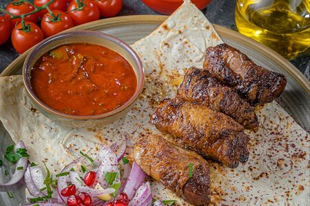 Шашлык Ханский из бараньей печени