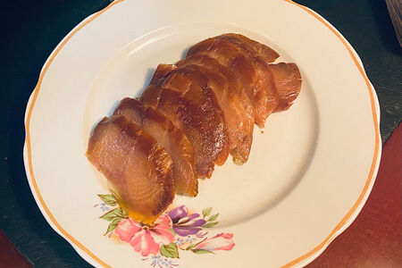 Слайсы копчено-вяленного терпуга