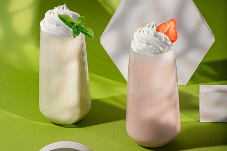 Милкшейк Клубнично-банановый