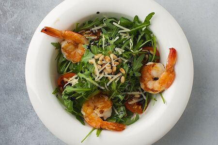 Руккола с креветками