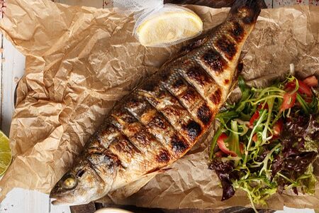 Сибас на углях