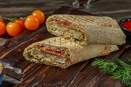 Мини-шаурма с рыбой