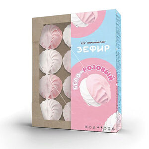 Зефир в пудре бело-розовый