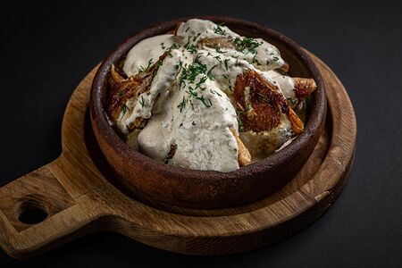 Цыпленок по-рачински на кеци