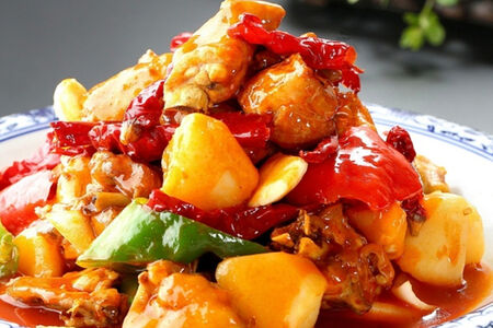 Жареная курица с картошкой