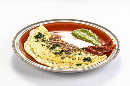 Омлет с сыром и вялеными томатами