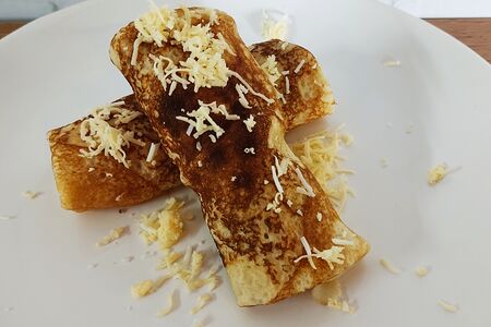 Блины с ветчиной и сыром