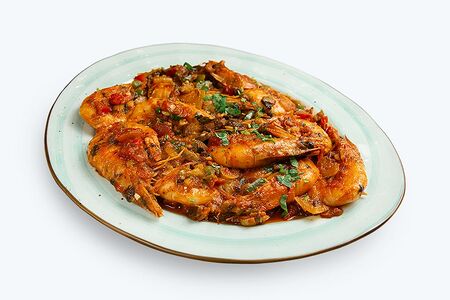 Греческие традиционные креветки