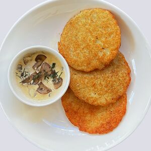 Драники с грибами