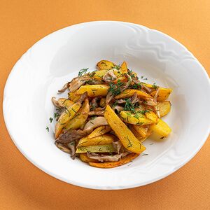 Картофель, жаренный с грибами