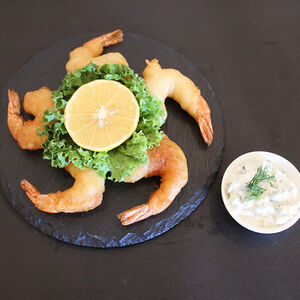 Տեմպուրա մանրածովախեցգետնով