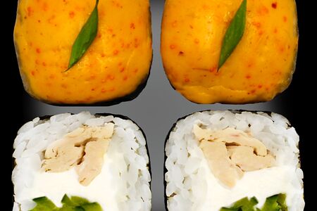 Запеченный с курицей